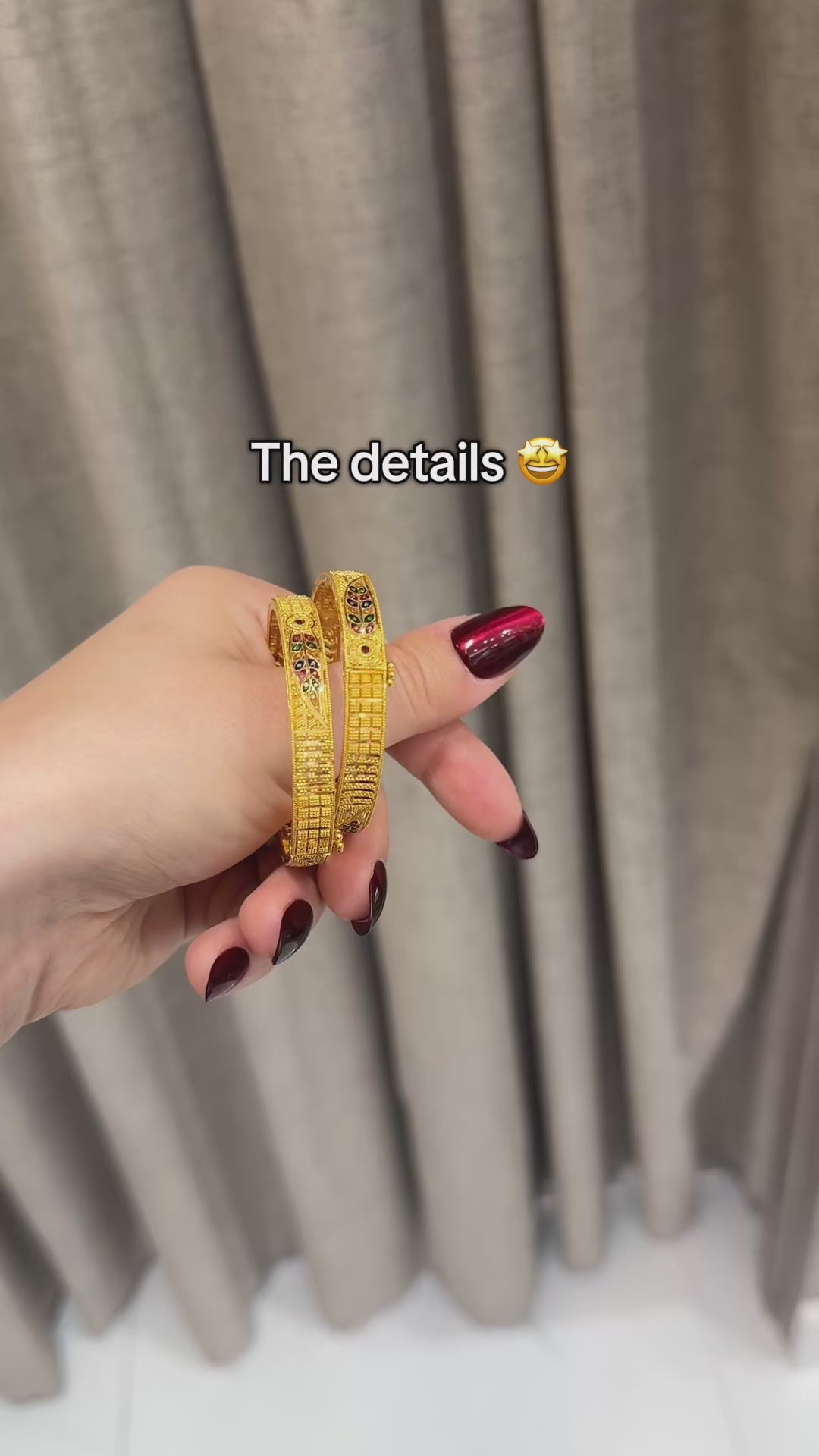 22K Traditional Women's Bangles- High Detail