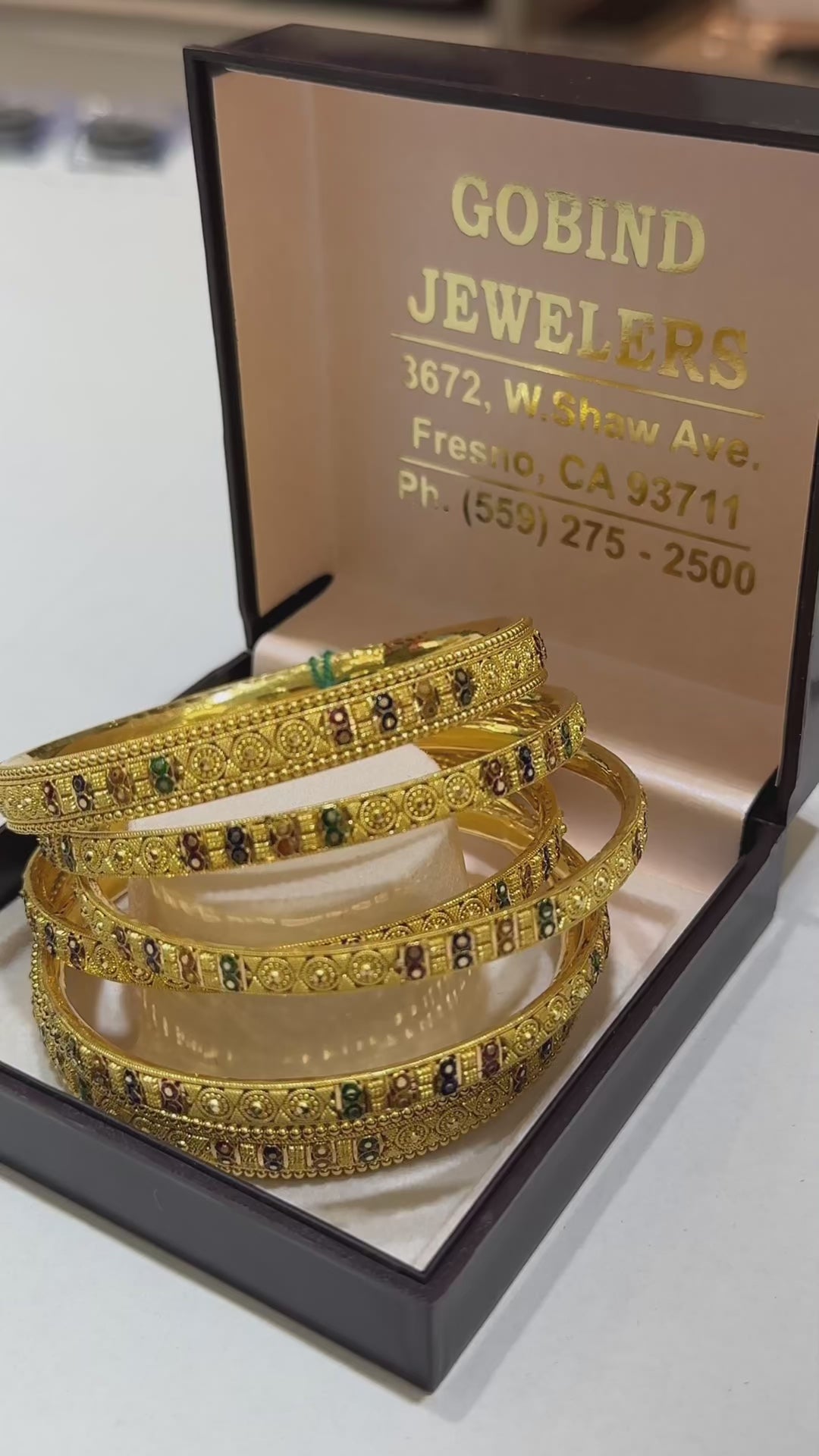Antique Multicolor Bangles 22K