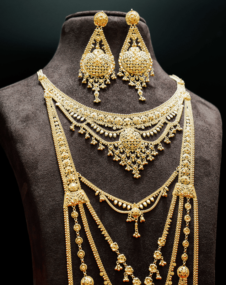 22K Multilayered Bridal Set - Gobind Jewelers in Fresno