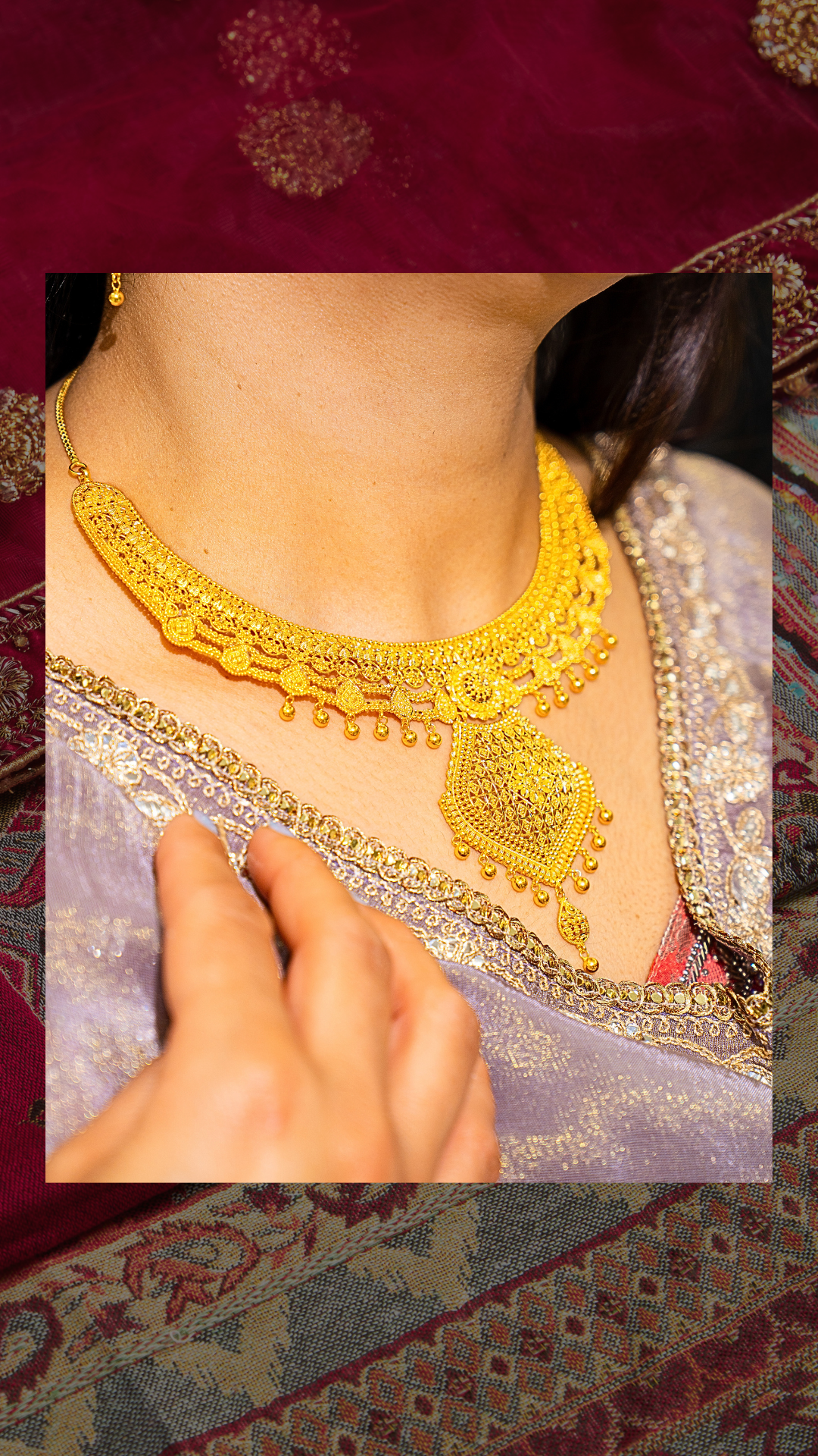 22K Birdal Set Bell Shaped Traditional